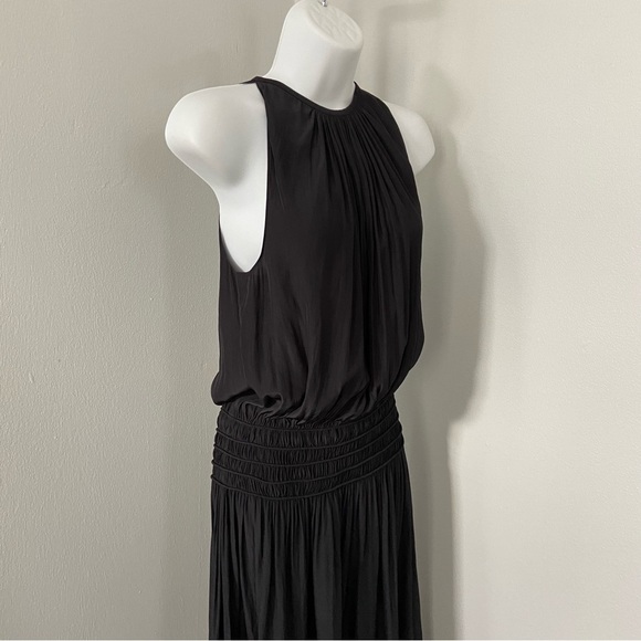 Ramy Brook Audrey Crinkle Blouson Midi Dress size Large - Picture 5 of 11